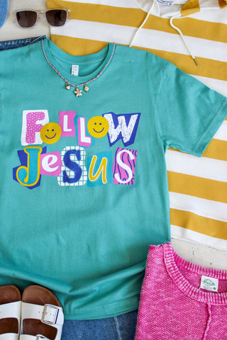 Follow Jesus Graphic Tee • Teal