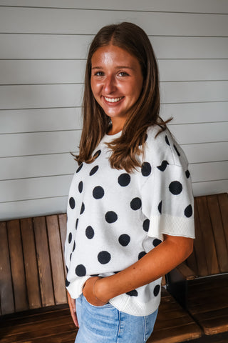 Pattern Play Dotted Sweater • Off-White