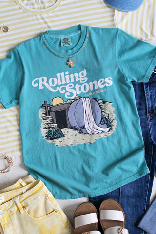 Rolling Stones Graphic Tee • Seafoam