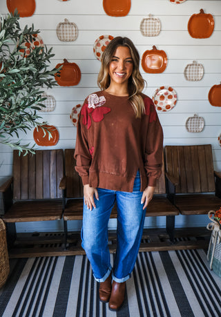 Keepsake Patchwork Pullover • Brown