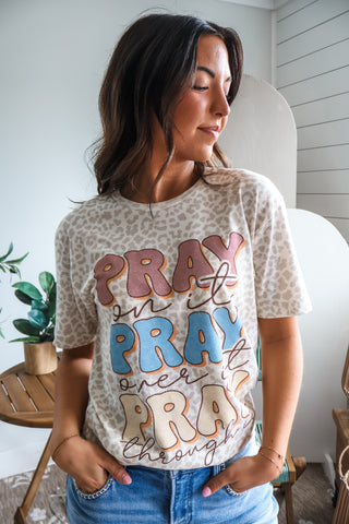 Pray On It Graphic Tee • Leopard