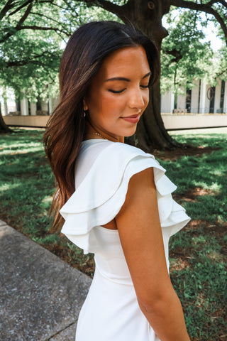 A shining moment • ivory flare dress - FINAL SALE