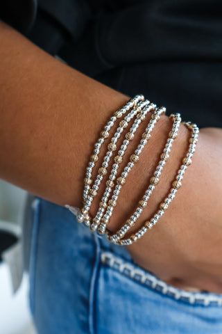 Simple Selection Bracelet Set • Silver Mix