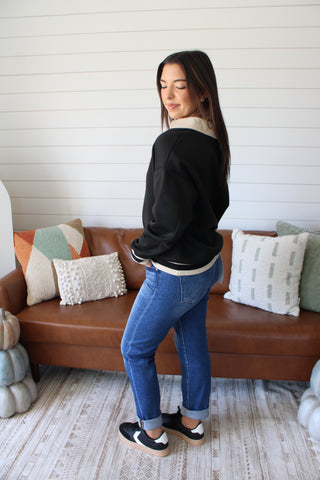 Fall Forward Polo Pullover • Black