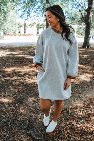 Chasing Rainbows Ringer Dress • Heather Grey - FINAL SALE