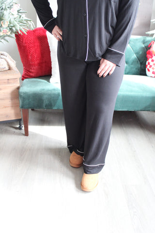 Christmas Eve Comfort Pajama Set • Black - PLUS
