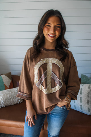 Peace Out Patchwork • Cocoa - FINAL SALE