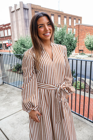 Great Gatherings Striped Maxi • Brown