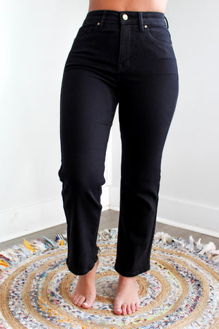 Erica High Rise Straight | Tummy Control • Black