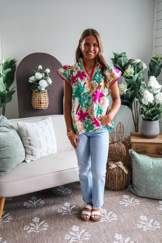 A Floral Statement • Pink/Green