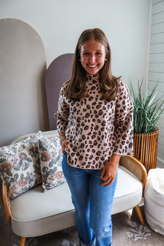 Modern Instinct Mock Neck • Leopard