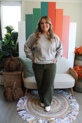 Cuddle Weather Pullover • Slate Grey - PLUS - FINAL SALE