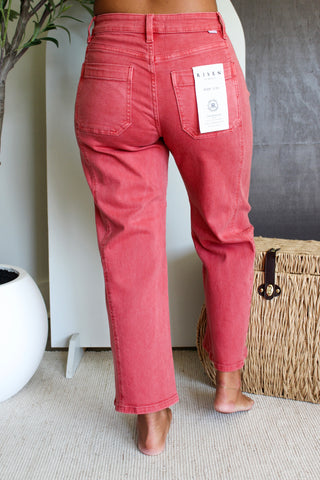 Celeste Paneled Wide Leg • Brick