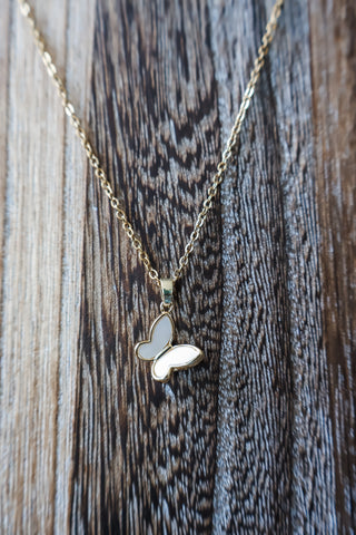 Beverly • butterfly charm necklace