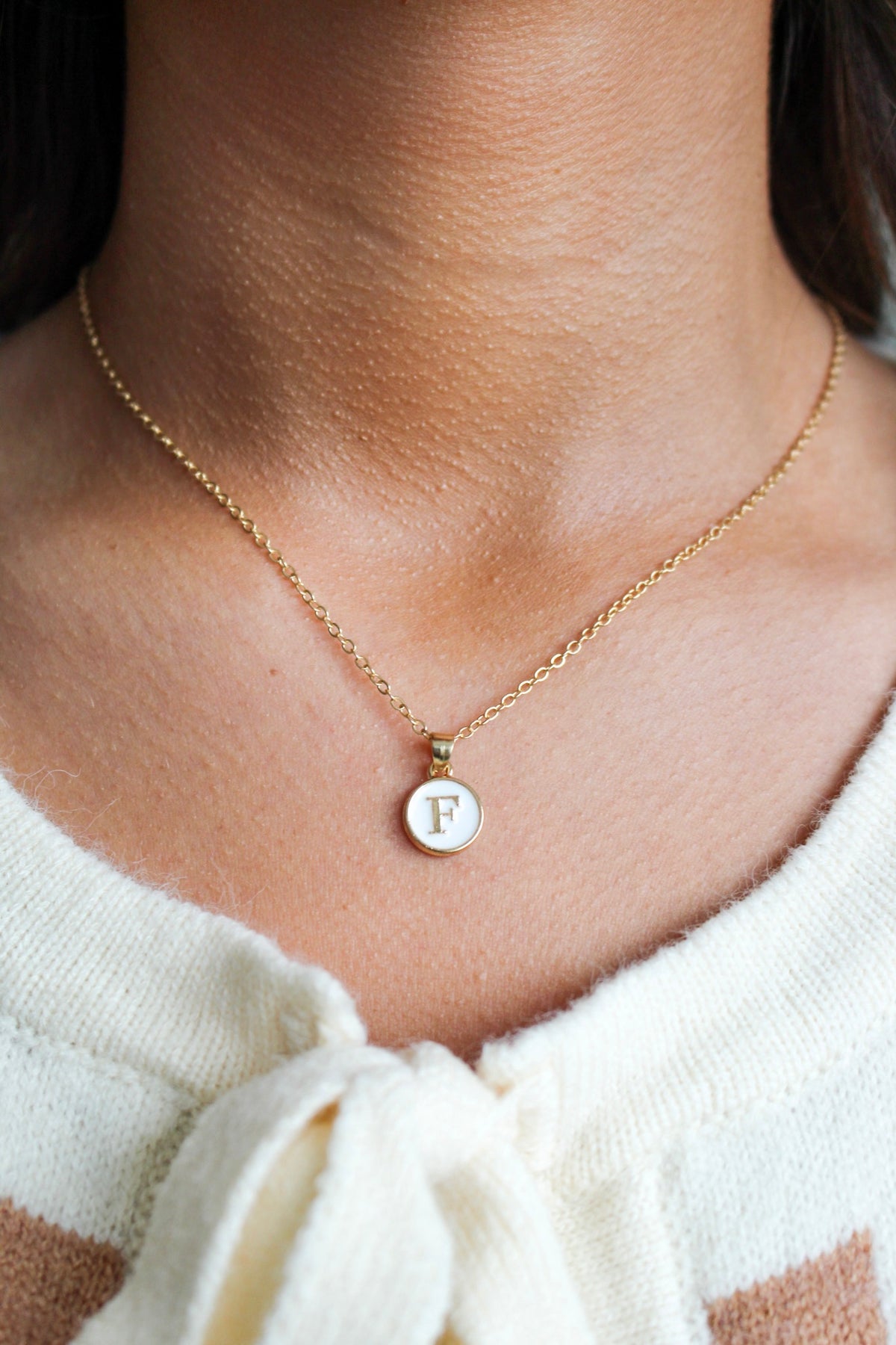 Forever Yours Initial Necklace • F