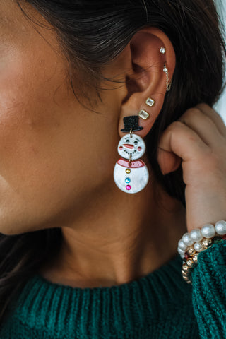 Frosty The Snowman Earrings