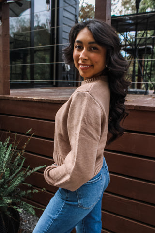 Bright & Bubbly Sweater • Mocha - FINAL SALE