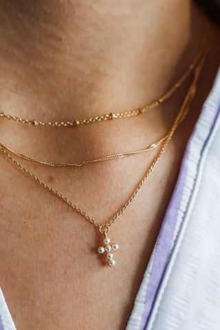 Saved By Grace Layered Necklace • Gold