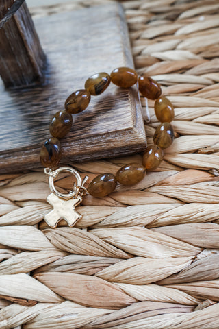 Beyond Blessed Stone Bracelet • Amber