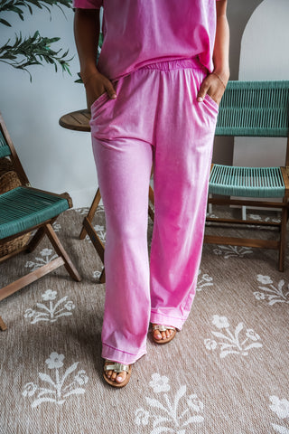 Sundrenched Pocket Pant Set • Pink