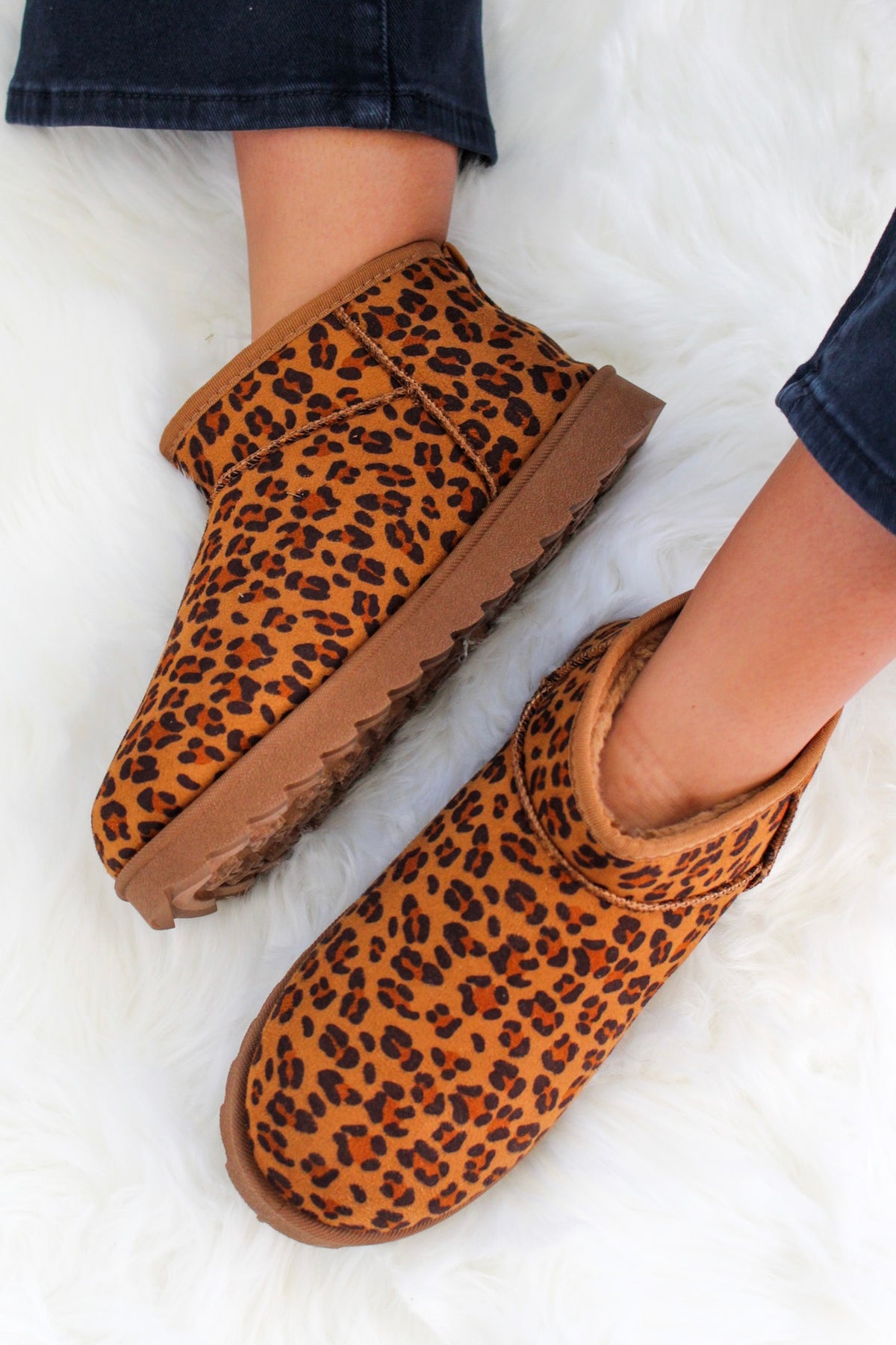 Wish You Warmth Short Boot • Leopard