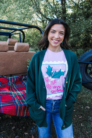 By The Fireside Cardigan • Pine