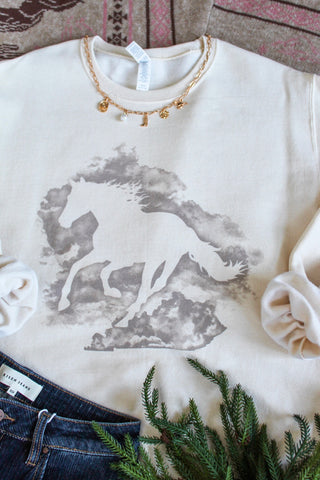 Free Spirit Graphic Sweatshirt • Cream