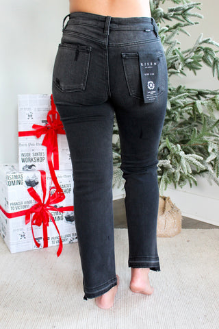 Jacklyn Shadow Hem Straight • Black