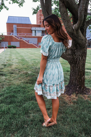 Sweet Promises Paisley Dress • Sage
