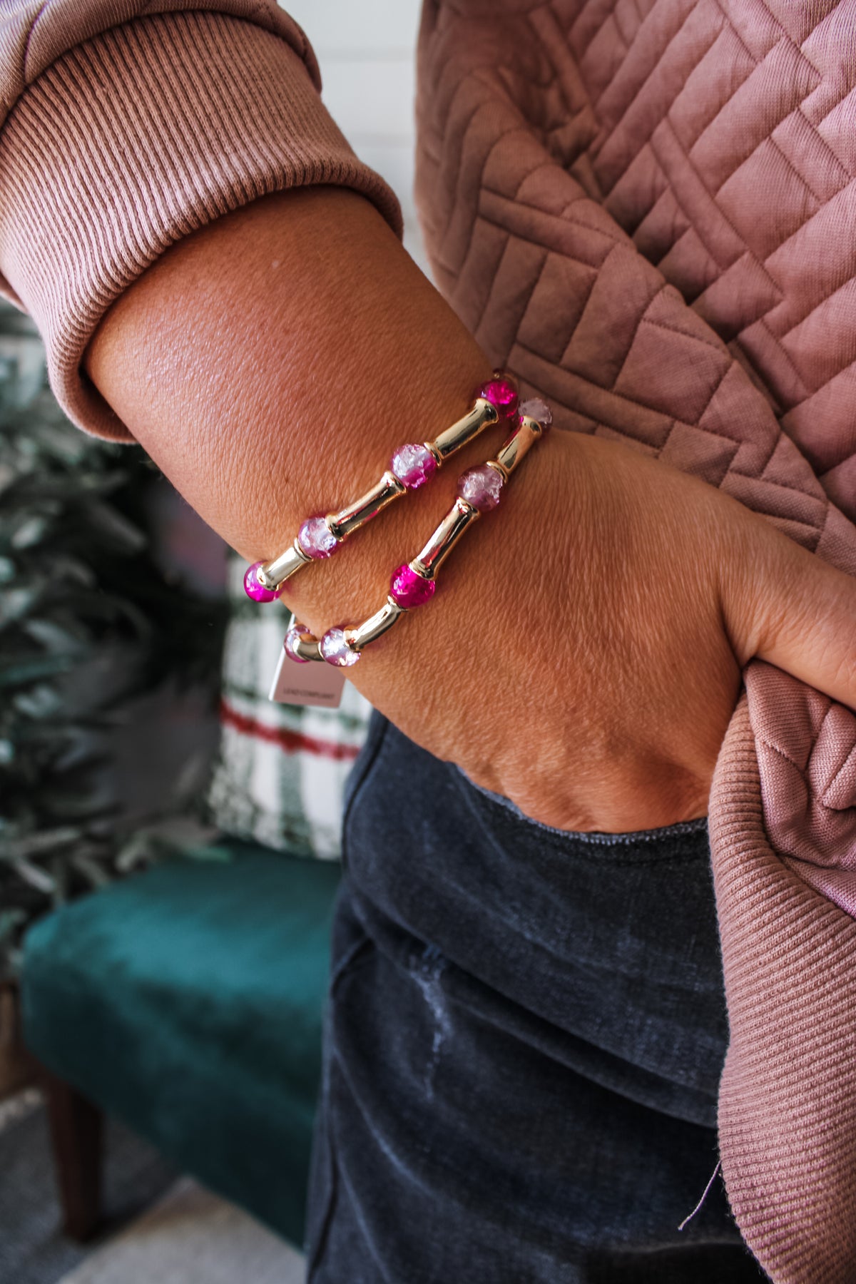 Gumdrop Magic Beaded Bracelet • Pink