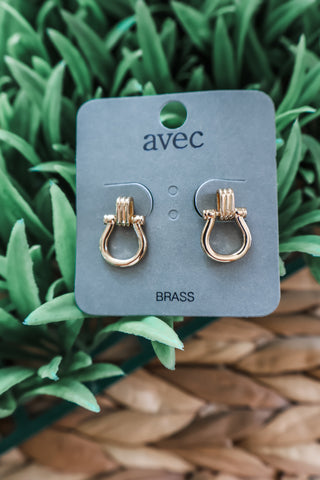 Bit By Bit Stud Earrings • Gold