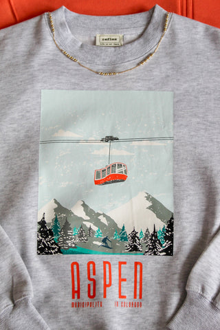 Aspen Graphic Sweatshirt • Ash Grey