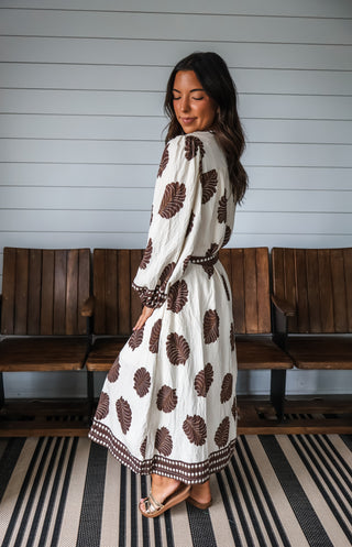 Autumn Leaves Midi • Cream/Brown