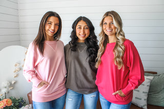 Cuddle weather pullover • pink