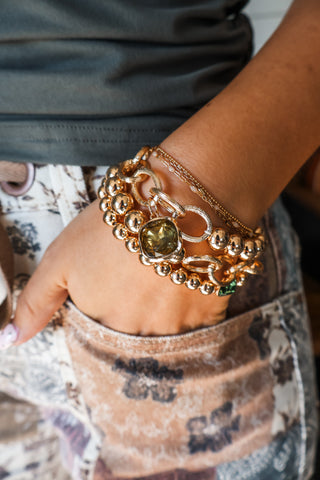 Autumn Glow Bracelet Stack • Olive