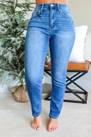 Brenna Slim Straight Jean • Medium Wash