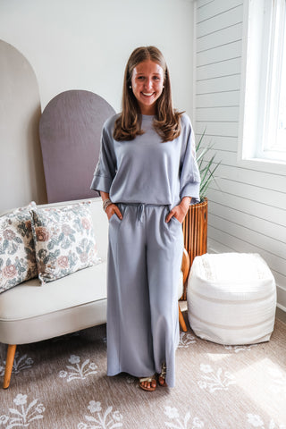 City Chic Pant Set • Grey