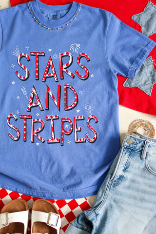 Stars & Stripes Graphic Tee • Royal Blue