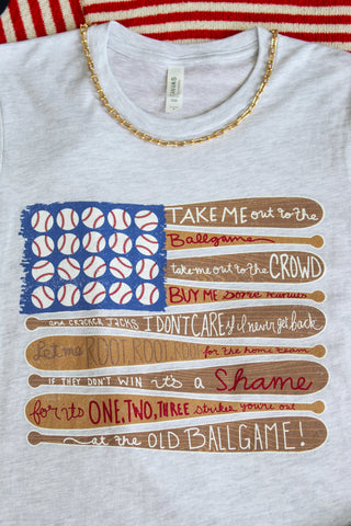 Take Me Out To The Ballgame Graphic Tee • Ash Grey