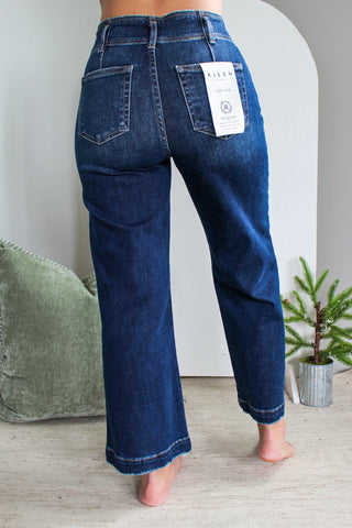 Kaydence Front Seam Wide Leg • Dark Wash