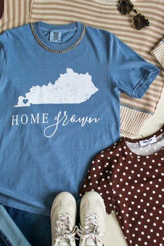Home Grown Graphic Tee • Denim Blue