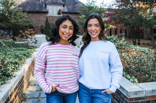 Festive Flair Stripe Sweater • Pink - FINAL SALE