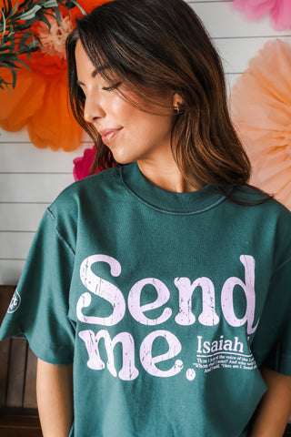 Send Me Graphic Top • Pine
