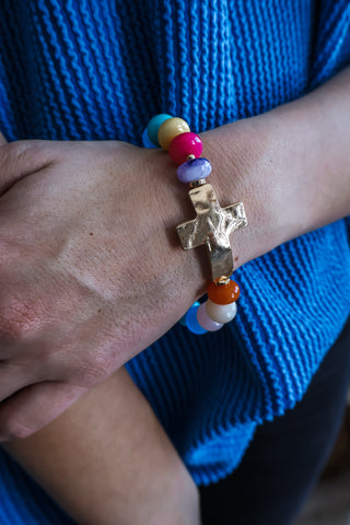 Spirit Of Spring Cross Bracelet • Multi