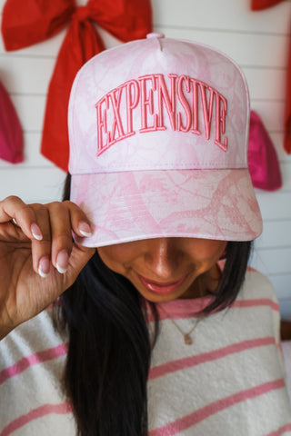 Expensive Camo Print Trucker Hat • Pink