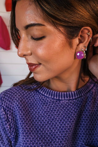 You’re A Gem Earrings • Purple