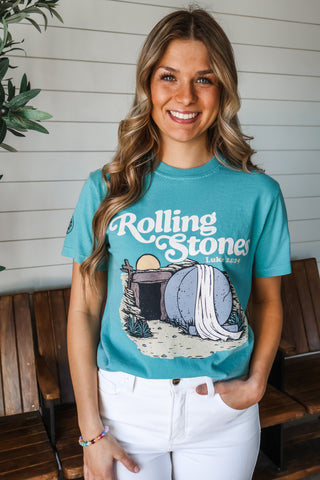 Rolling Stones Graphic Tee • Seafoam