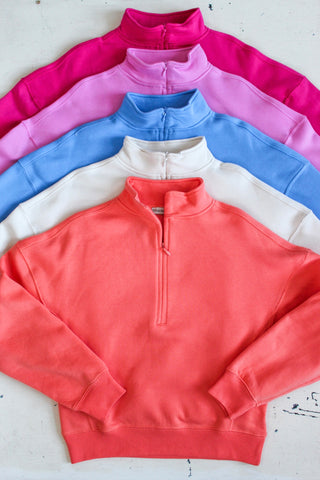 Refresh & Reset Half Zip • Cornflower Blue