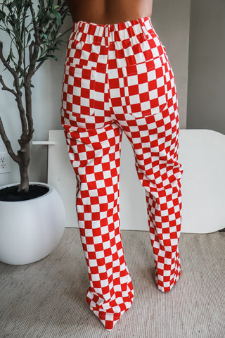 Pitch Perfect • red checkerboard denim