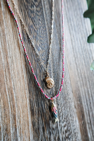 Seaside Bliss Layered Necklace • Pink